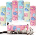 Civaner 6 Pcs Flower Toy Cat Catnip for Indoor Cat 10.6 Inch Kitten Kicker Stick Catnip Toy with Crinkle Sound Inside Interactive Soft Plush Kitten Pillow for Chew Exercise (Pink, Green, Yellow)