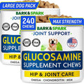 Glucosamine Chondroitin Dog Hip & Joint Supplement - Joint Pain Relief - Hip & Joint Chews for Dogs - Joint Support Large Breed - Senior Doggie Vitamin Pills Joint Health (240 Treats - Peanut Butter)
