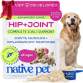 Native Pet Advanced Care - Hip & Joint Supplement for Dogs - Supports Joints, Cartilage, Muscles & Anti-Inflammatory with HMB, UC-II Collagen, Green Lipped Mussel & Hyaluronic Acid - 120 Scoops