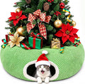 Cat Tunnel Bed for Indoor Cats, Peekaboo Cat Cave Bed,Soft Cat Donut Tunnel for Kitten Large Cats, Cute Frog Shaped