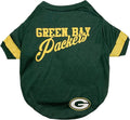 Pets First NFL Green Bay Packers T-Shirt Dogs & Cats, Medium. Football Dog Shirt NFL Team Fans. New & Updated Fashionable Stripe Design, Durable & Cute Sports PET TEE Shirt Outfit (GBP-4146-MD)