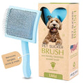 Pet Slicker Brush With Soft Massage Grooming Stainless Steel Pins - For Dematting, Shedding Fur, and Undercoat - Ideal Gift for Professional Pet Groomers - Long Slicker Brush