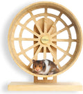 Hamster Wheel – Silent Hamster Toys, 11 Inch Chinchilla Wheel for Syrian, Dwarf Hamsters, Gerbil Wheel – Bamboo Cage Accessories, Exercise Wheel, Small Animal Toy