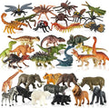 Dinosaur Toys for Kids 3-5, Insects and Bugs, Safari Jungle Animal Figures, 3 in 1 Animal Toys Figurines with T-Rex, Party Favor Gifts for Boys Girls, 36PCS