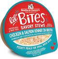 Stella & Chewy's Lil Bites Savory Stews for Small Breeds Chicken & Salmon Dinner in Broth, 2.7 oz. Cups (Pack of 12)