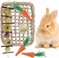 Hamiledyi Rabbit Seagrass Activity Mat Bunny Toy Hanging Rabbit Chew Toys for Teeth Bunny Enrichment Toys Seagrass Protector Mat Small Animal Toys for Chinchilla Guinea Pigs Hamsters Rats Rodent