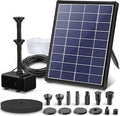 Biling 5.5W Solar Fountain Pump for Bird Bath, DIY Solar Water Pump with Double-Layer Nozzles & Dry-Run Protection 5 FT Tubing for Birdbath, Garden Ponds, Water Features