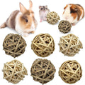 Tfwadmx 6 Pcs Small Animal Chew Ball Toy Rabbit Rolling Activity Play Balls Pet Cage Entertainment Accessories for Hamster Guinea Pigs Gerbil Chinchilla Hedgehog Teeth Grinding Gnawing
