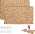 Rabbit Scratching Pad - Natural Sisal Bunny Scratch Pad Durable Rabbit Scratch Pad Chew Toy - 2PCS 16x12 Inches Pet Cage Mat