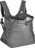 Outward Hound PupPak Dog Front Carrier, Medium, Grey – Hands-Free Hiking & Camping Pet Backpack for Small Pets up to 20 lbs, Padded Straps, Breathable Mesh, Water-Resistant, Safety Clip