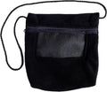 Bonding Carrier Pouch - Premium Bonding Pouch for Sugar Gliders and Other Small Pets - Durable Cozy Fleece Material, Mesh Screen, Silk Rope, and Zipper, Pet Sleeping Bag, Black