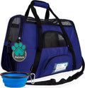 PetAmi Airline Approved Pet Carrier for Cat, Soft Sided Dog Carrier for Small Dogs, Cat Travel Supplies Accessories Indoor Cats, Ventilated Pet Carrying Bag Medium Large Kitten Puppy, Small Royal Blue