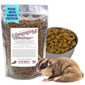Happy Glider Premium Sugar Glider Food - High Protein, Calcium and Vitamins, Complete Nutrition for Small Animals & Exotic Pets, 2 Months Supply - Honey & Marshmallow, 3 lbs