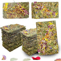 Hamiledyi Rabbit Chew Toys 30 Pieces Natural Timothy Hay Chips Bunny Molar Treats with Herbal Floral Scent for Guinea Pig Chinchilla Hamster
