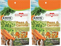 Exotic Nutrition Peas & Carrots 8 oz. - Healthy Natural Mixed Dried Vegetable Treat - for Rabbits, Guinea Pigs, Hamsters, Chinchillas and Small Pets (Pack of 2)